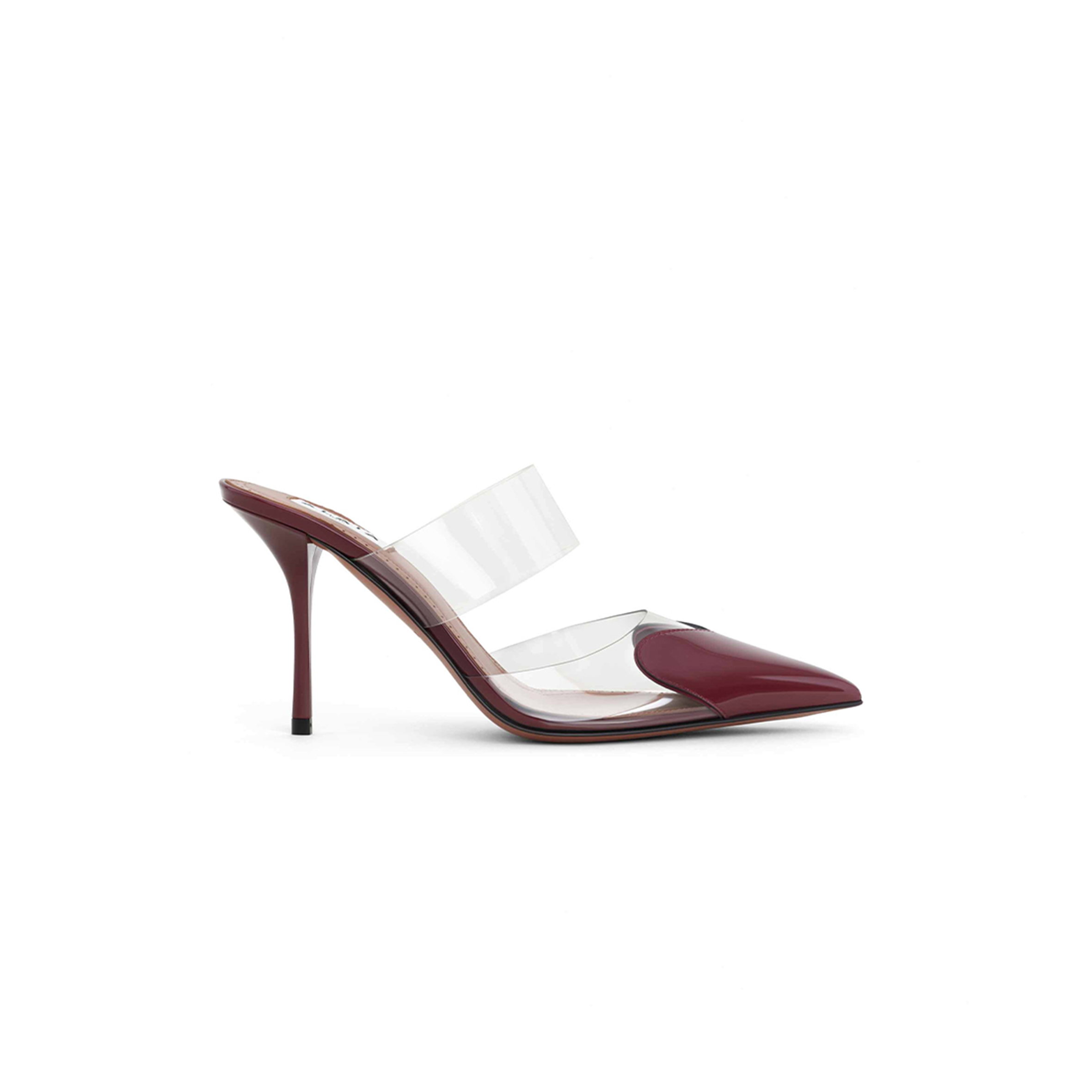 ALAÏA LE CŒUR MULES IN PATENT CALFSKIN AA3M053CK150